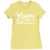 whiskey made me do it funny Ladies Fitted T-Shirt