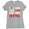 i love css  you are the css of my html heart heart Ladies Fitted T-Shirt