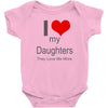 i love my daughters Baby Bodysuit