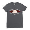 August Peeking Out Baby Boy Ladies Fitted T-Shirt