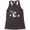 mighty hero atop a chicken Racerback Tank
