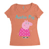 peppa pig auntie pig Women's Triblend Scoop T-shirt