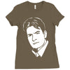 charlie sheen ,film Ladies Fitted T-Shirt