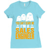 cant scare me im sales engineer halloween Ladies Fitted T-Shirt