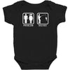 fishing   problem solved mens funny Baby Bodysuit