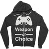 weapon of choice, gaming Zipper Hoodie