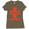 nude beach   lifeguard Ladies Fitted T-Shirt