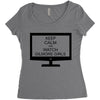 keep calm and watch gilmore girls Women's Triblend Scoop T-shirt