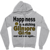 happiness is watching gilmore girls Zipper Hoodie