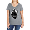 eiffel heart Ladies Curvy T-Shirt