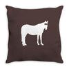 staring horse Throw Pillow