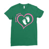 Baby Girl with Heart Any Name Customized Ladies Fitted T-Shirt