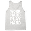 work out play hard funny Tank Top