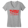 millennium pizza Women's V-Neck T-Shirt