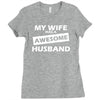 awesome husband Ladies Fitted T-Shirt