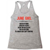 June Girl Hated By Many Racerback Tank
