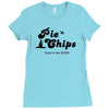 pie and chips   food of the gods Ladies Fitted T-Shirt