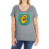 angry goldfish cartoon Ladies Curvy T-Shirt