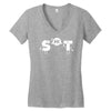 s hi t funny geek reading books type Women's V-Neck T-Shirt