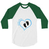 Custom baby boy name maternity design 3/4 Sleeve Shirt