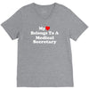 my heart belongs to a medical secretary V-Neck Tee