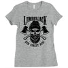 lumberjack skull Ladies Fitted T-Shirt