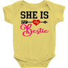 she is my bestie Baby Bodysuit