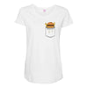 Pocket Burger Maternity Scoop Neck T-shirt