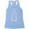 lit af christmas tree Racerback Tank