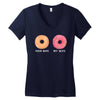 your wife my wife donuts Women's V-Neck T-Shirt