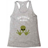 Alien Says Don't Touch My Belly Racerback Tank