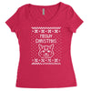 meowy christmas Women's Triblend Scoop T-shirt