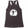 skiier moon moonlight silhouett Racerback Tank