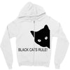 black cats rule Zipper Hoodie