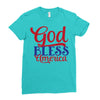 god bless america Ladies Fitted T-Shirt