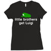 little brothers get luigi Ladies Fitted T-Shirt