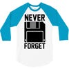 never forget floppy disk 3/4 Sleeve Shirt