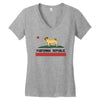 colifornia republic parody pugfornia republic Women's V-Neck T-Shirt