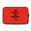 no risk it, no biscuit Laptop sleeve