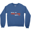 check liver light is on Crewneck Sweatshirt