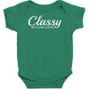classy but i cuss a little Baby Bodysuit