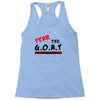 the goat white t shirt greatest of all time basketball baseball footba Racerback Tank
