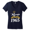 kings are born in 1965 Women's V-Neck T-Shirt