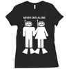 never dive alone scuba diving Ladies Fitted T-Shirt