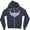 tribal flugel beidseitig bedruckt Zipper Hoodie