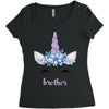 birthday unicorn family series brother Women's Triblend Scoop T-shirt