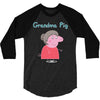peppa pig grandma pig 3/4 Sleeve Shirt