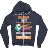 walk away i have anger issues and a serious dislike for stupid people Zipper Hoodie