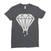 dripping diamond Ladies Fitted T-Shirt