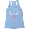 breast with pink ribbon Racerback Tank